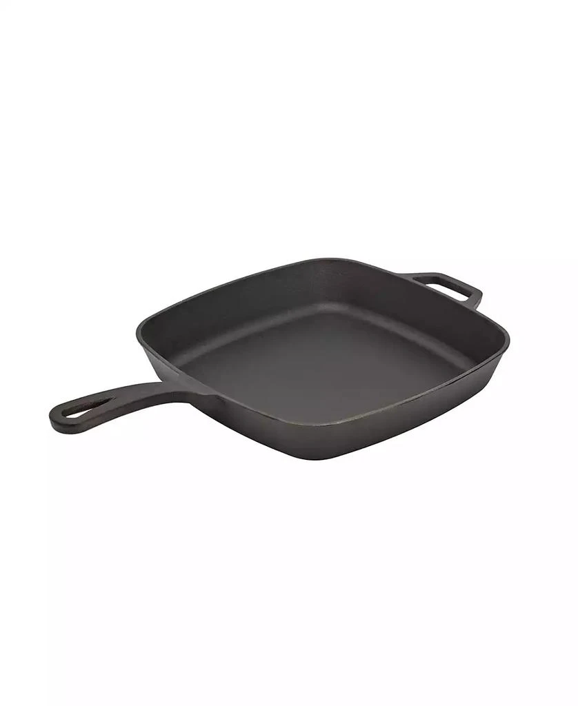 Smith and Clark Cast Iron 11" Open Square Fry pan with Assist Handle 1