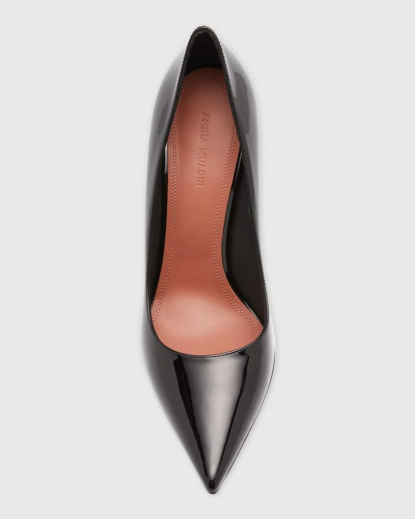 Amina Muaddi Ami Patent Leather Pedestal Pumps 7