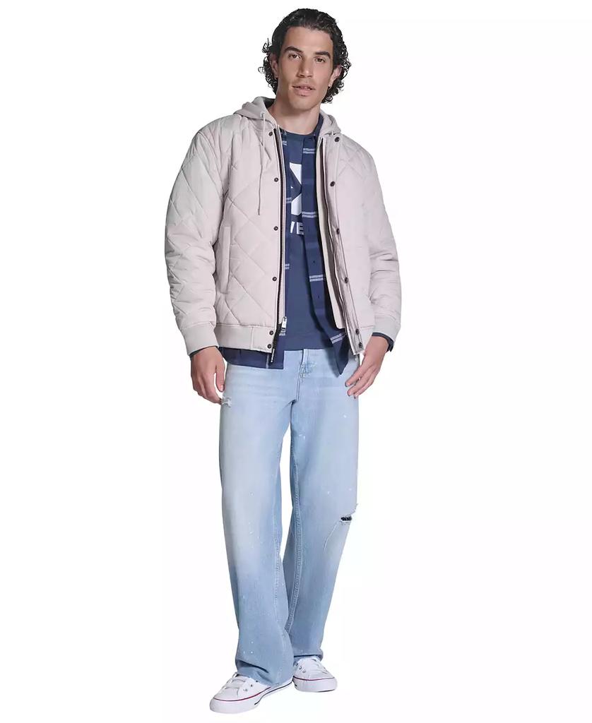 Converse Men's Diamond Quilted Baseball Bomber Jacket