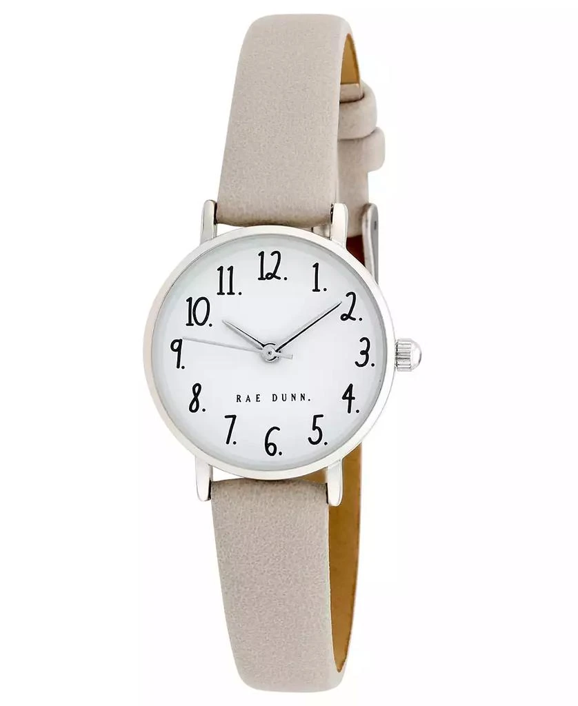 Rae Dunn Women's Megan Gray Polyurethane Strap Watch 1