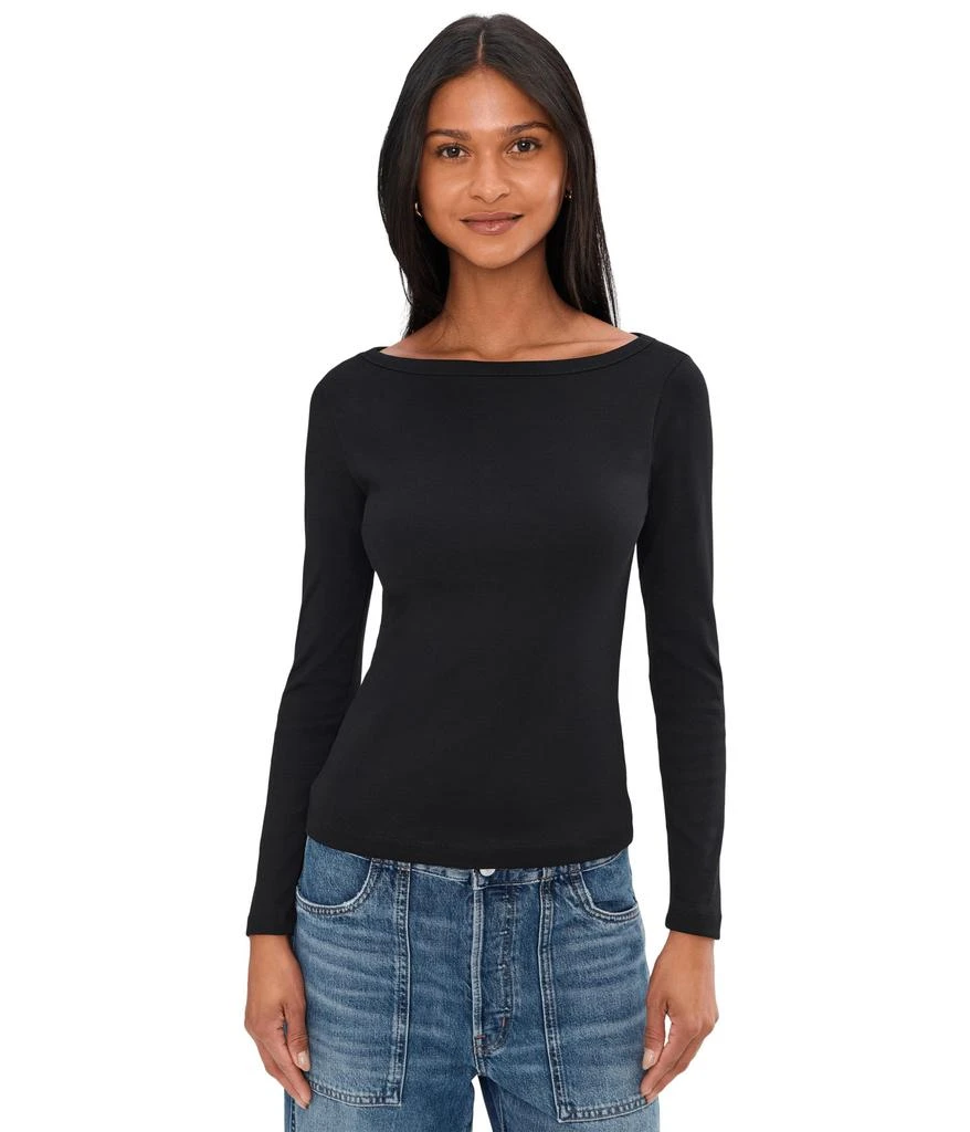 Madewell The 
90s Boatneck Tee in Compact Cotton