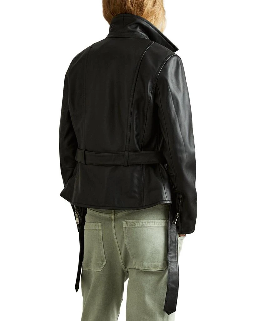 REISS Febe Belted Leather Jacket 2