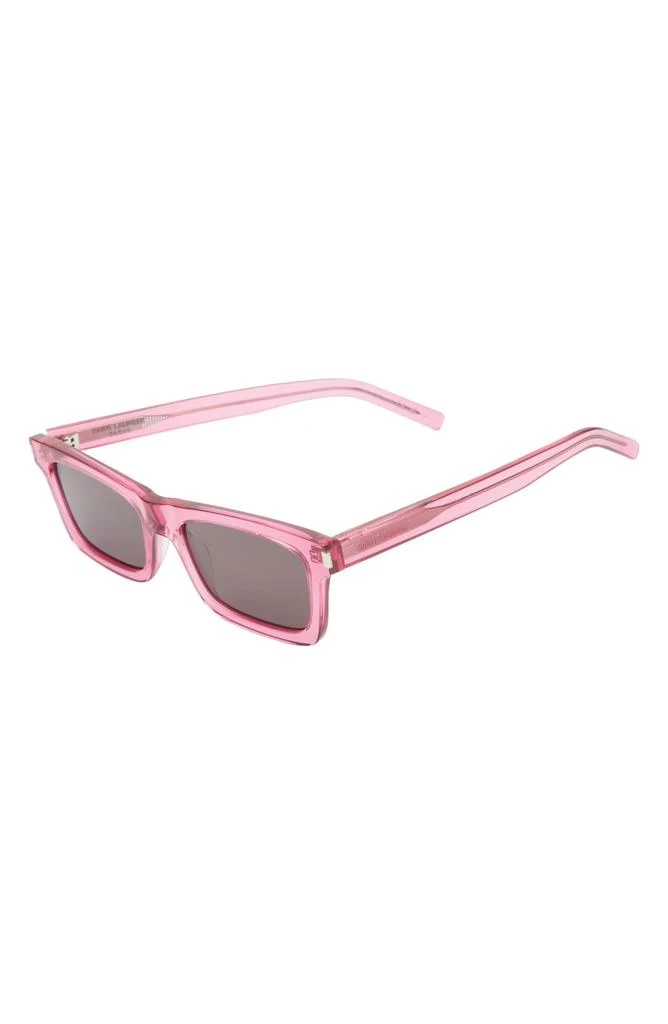 Yves Saint Laurent Pink Rectangular Sunglasses Saint Laurent Pin Rectangle Frame / Violet Lenses Sunglasses  main image 3