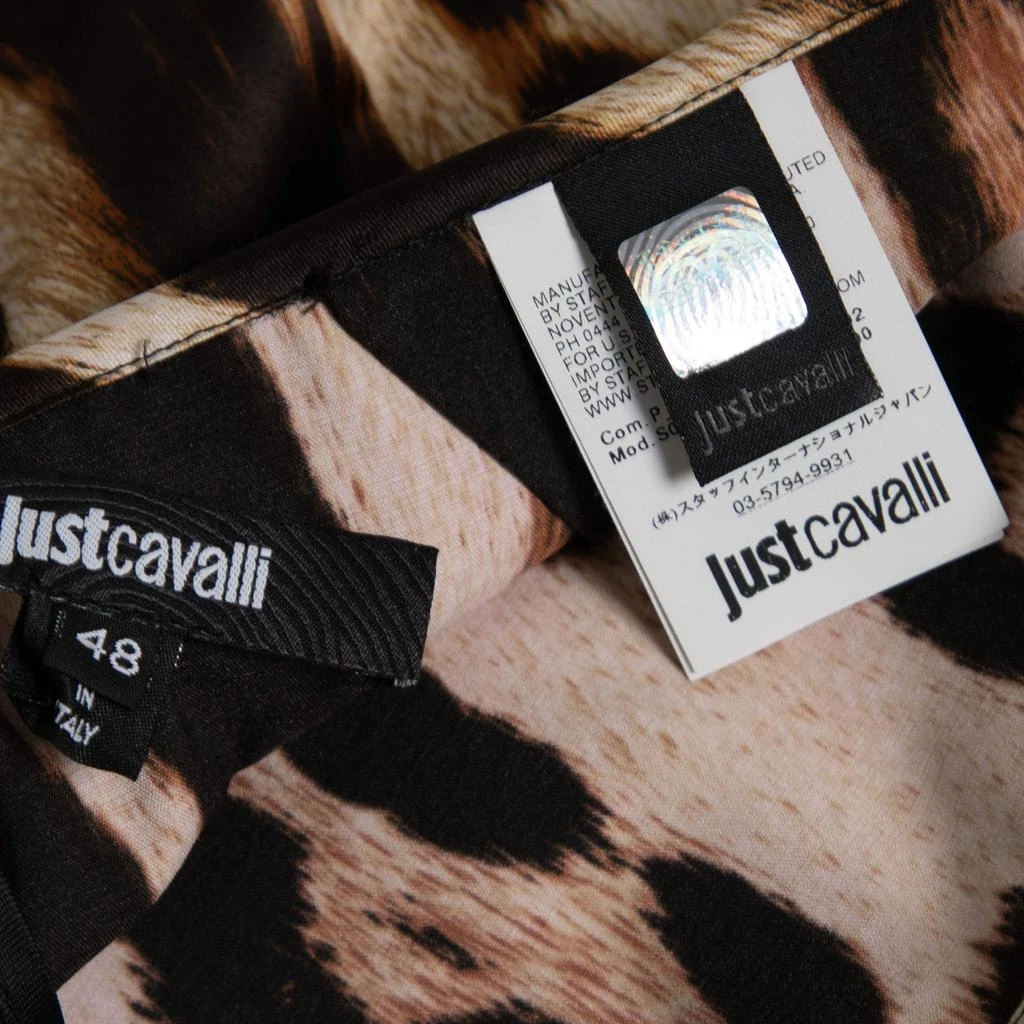 Just Cavalli Just Cavalli Blue & Animal Printed Crepe Shirt & Maxi Skirt Set L 6