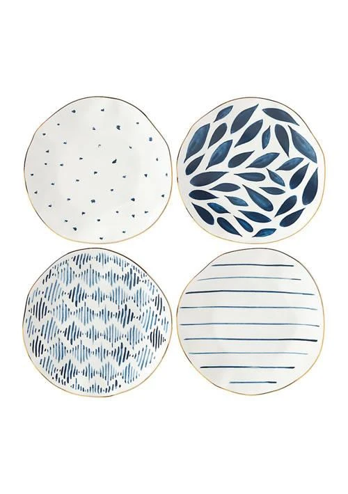 Lenox® Blue Bay 4 Piece Dessert Plate Set 1