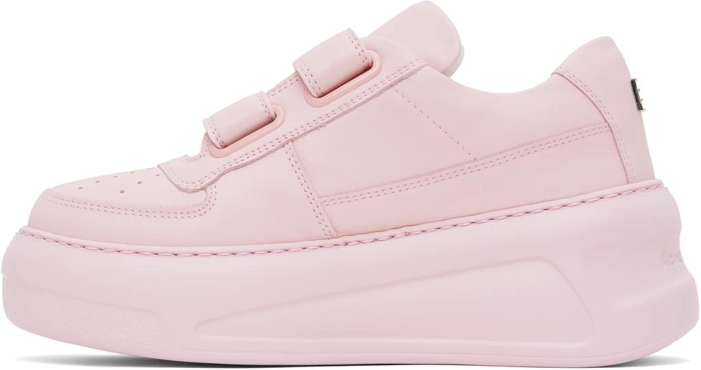 Acne Studios Pink Velcro Strap Platform Sneakers 3