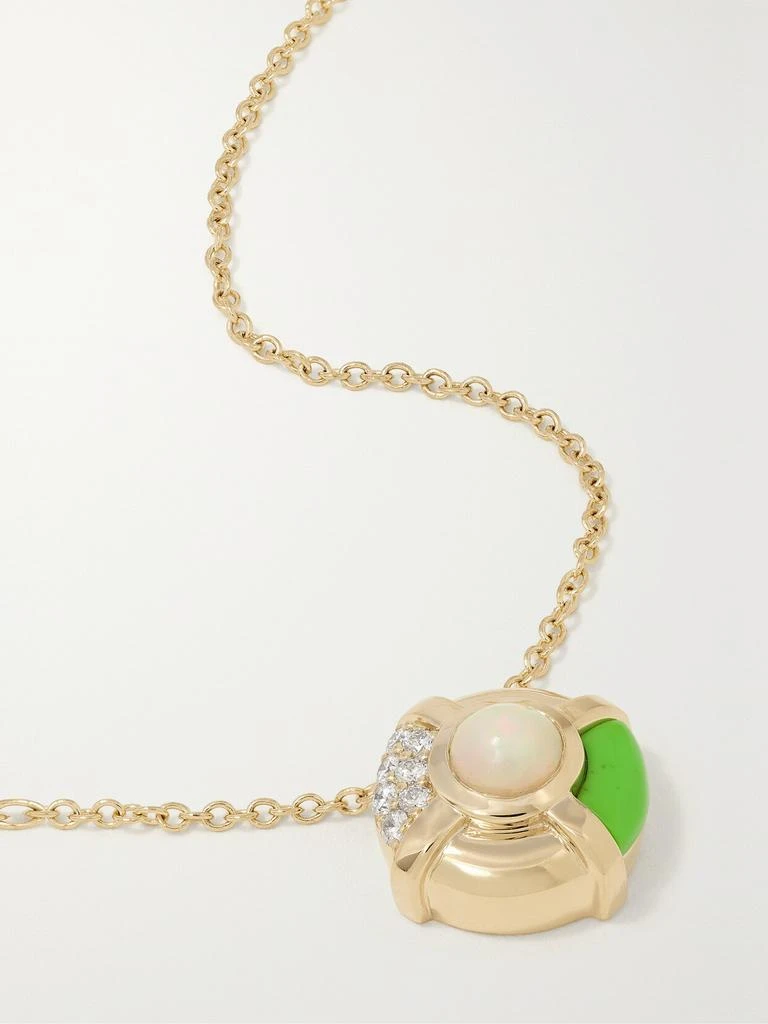 MASON AND BOOKS A Touch Of Sugar 14-karat Gold Multi-stone Necklace