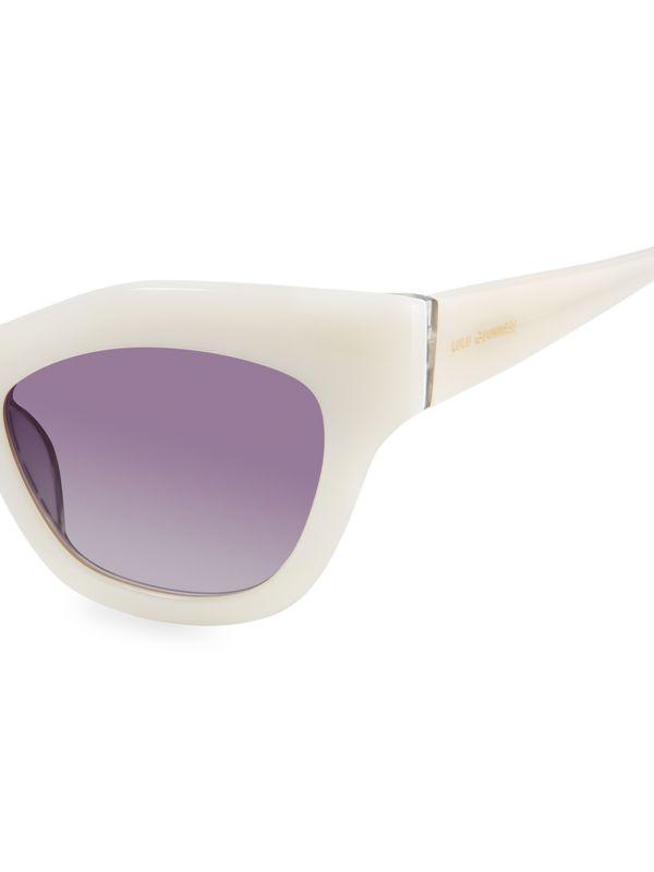 Lulu Guinness 51MM Clubmaster Cat Eye Sunglasses