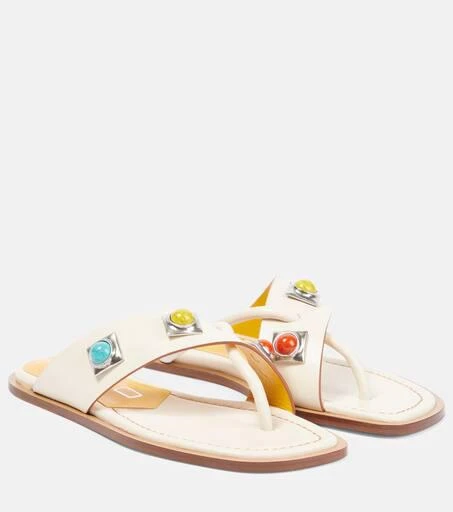 ETRO Embellished leather sandals 1