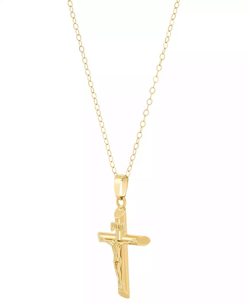 Macy's Children's Crucifix Cross Pendant Necklace in 14K Yellow Gold