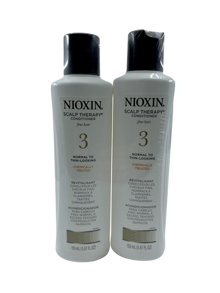 NIOXIN Scalp Treatment 3 Normal Thin Chemical Treated Hair 5.07 OZ Set of 2