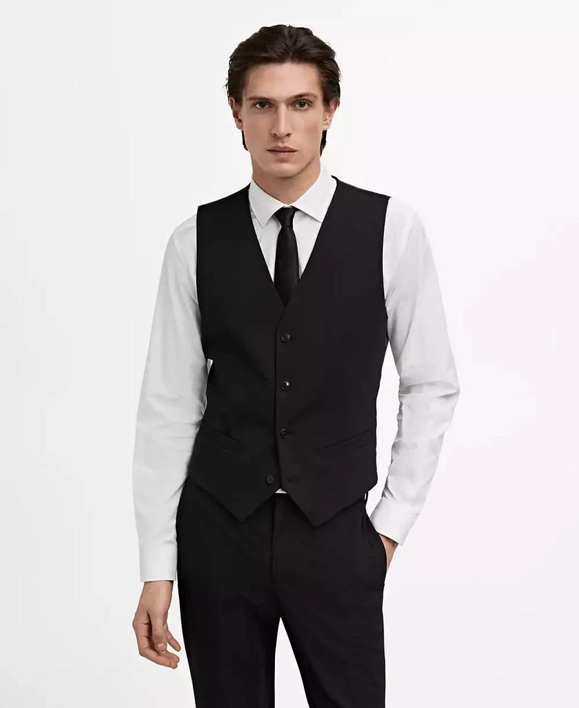 Mango Men's Paris Super Slim-Fit Suit Vest 1