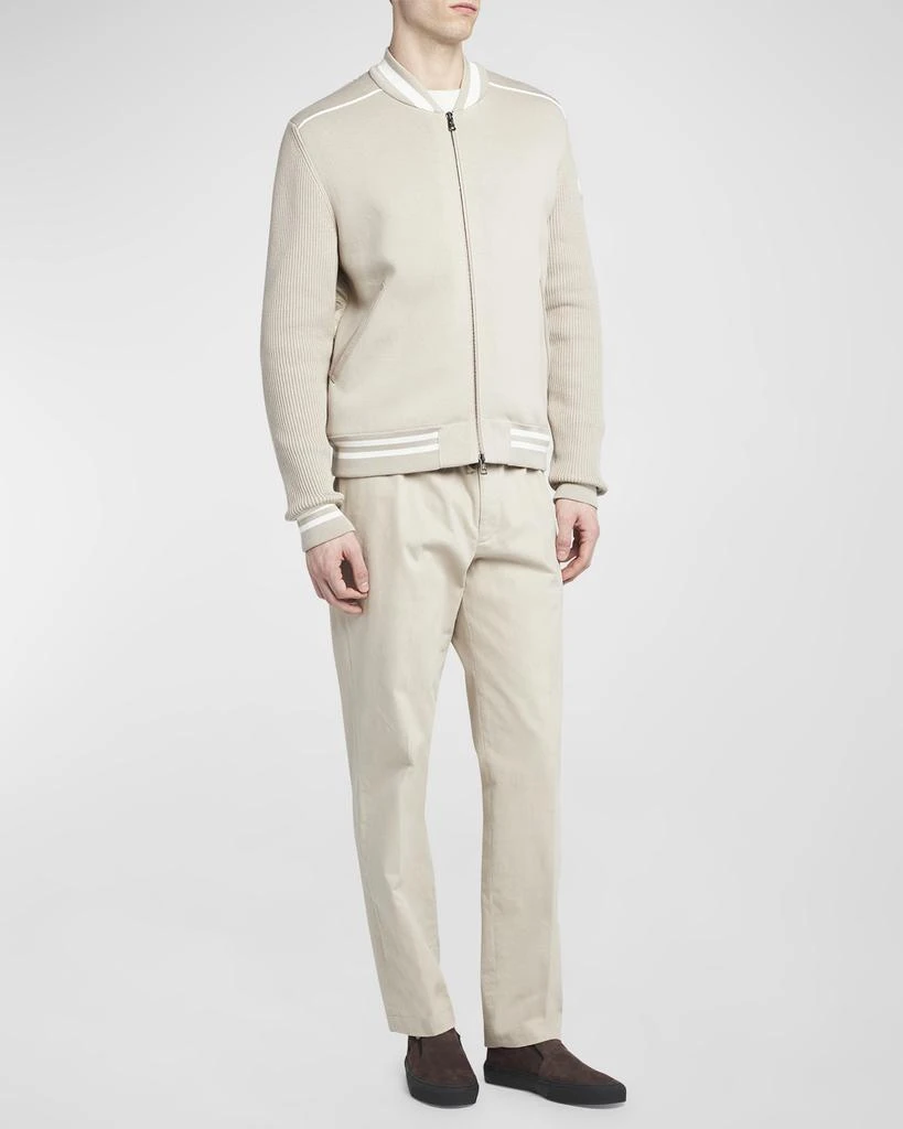 Moncler Men's Stripe Padded Bomber Cardigan 2