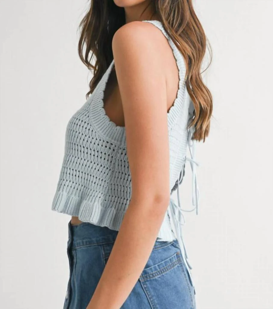 MIOU MUSE Miou Muse - Crochet Ruffle Hem Top 2