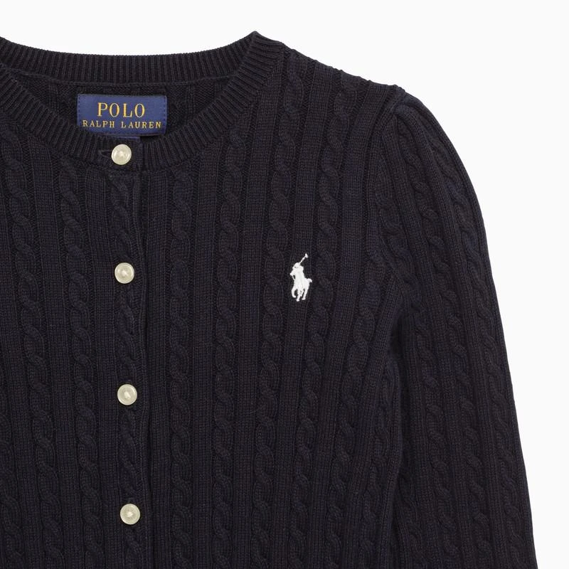 Ralph Lauren Navy blue cotton cable-knit cardigan 3