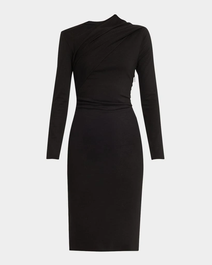 Giorgio Armani Asymmetric Long-Sleeve Jersey Dress Dresses