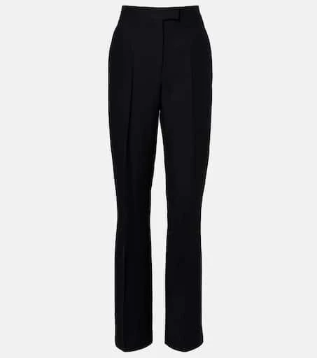 Salvatore Ferragamo High-rise faille straight pants 1