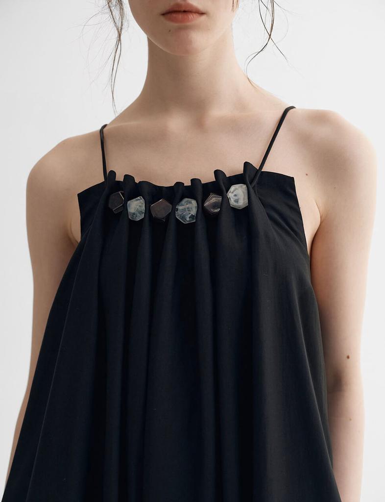 Pixie Market Black Bead Neckline Dress -PREORDER