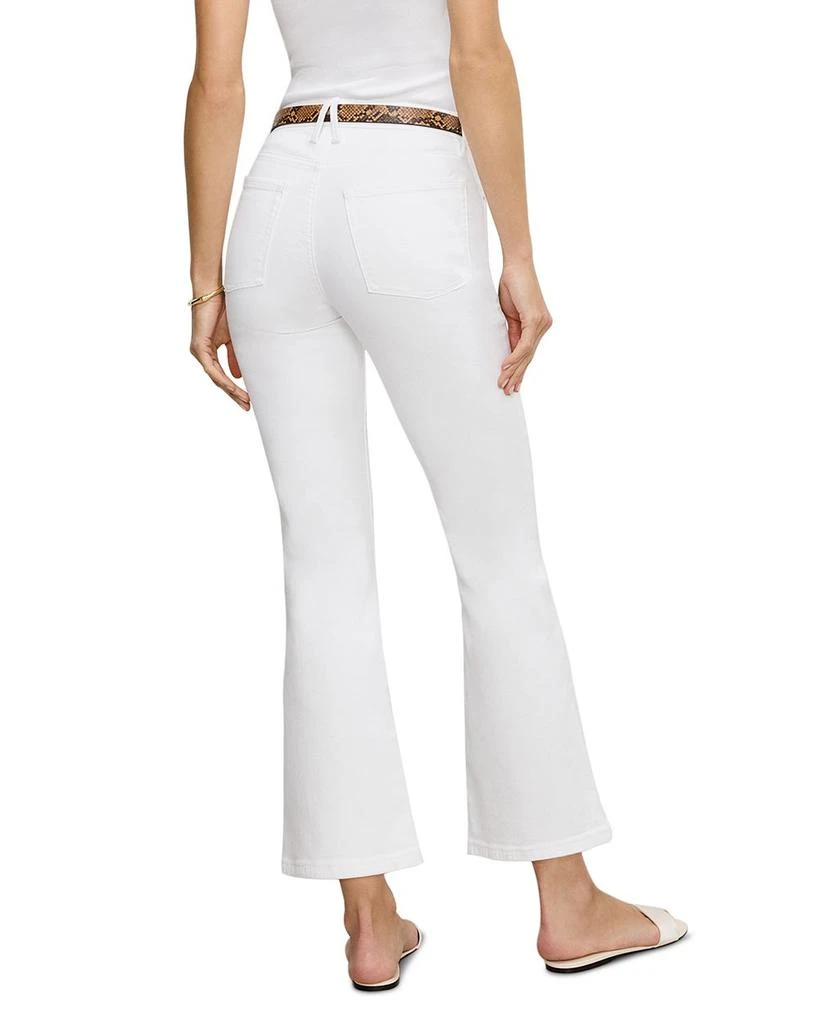 Good American Good Legs Cropped Mini Bootcut Jeans in White 3