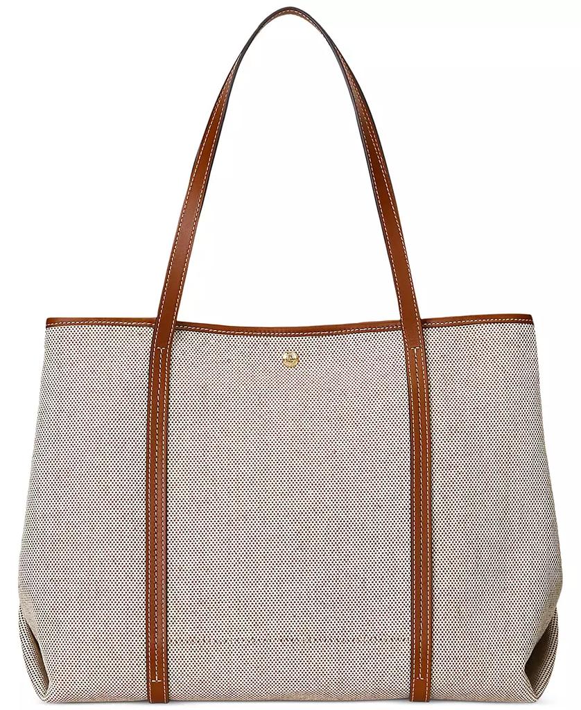 Ralph Lauren Emerie Canvas and Leather Extra Large Tote