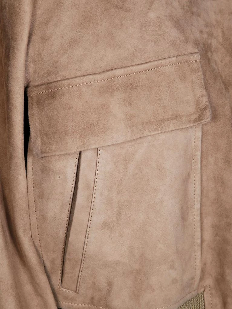 Salvatore Santoro Salvatore Santoro Pocket Detailed Leather Bomber Jacket 3