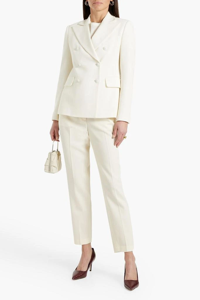 MAX MARA Stresa double-breasted wool and cotton-blend piqué blazer 2