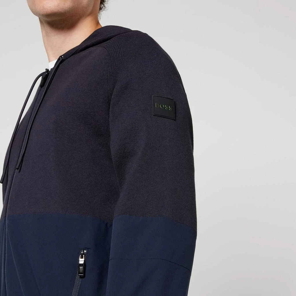 Hugo Boss BOSS Green Marbak Colour-Block Cotton-Blend Zip-Up Hoodie 4