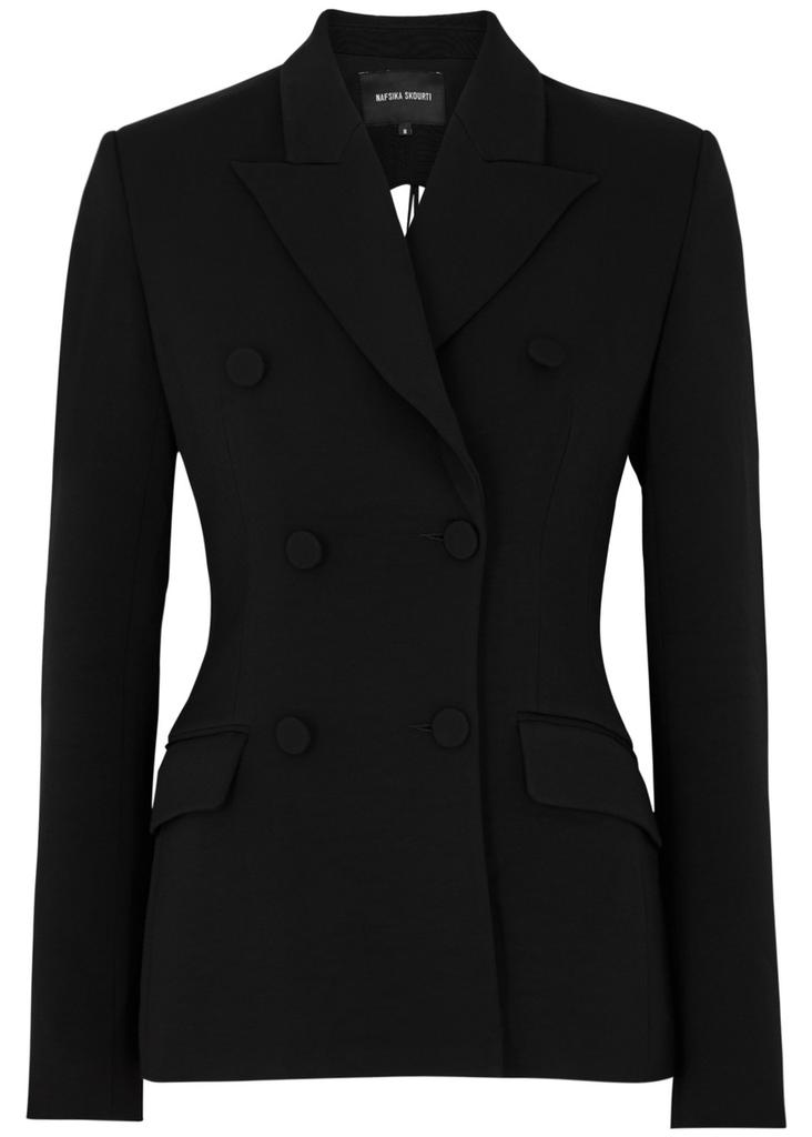 Nafsika Skourti Intricate embellished open-back fringed blazer