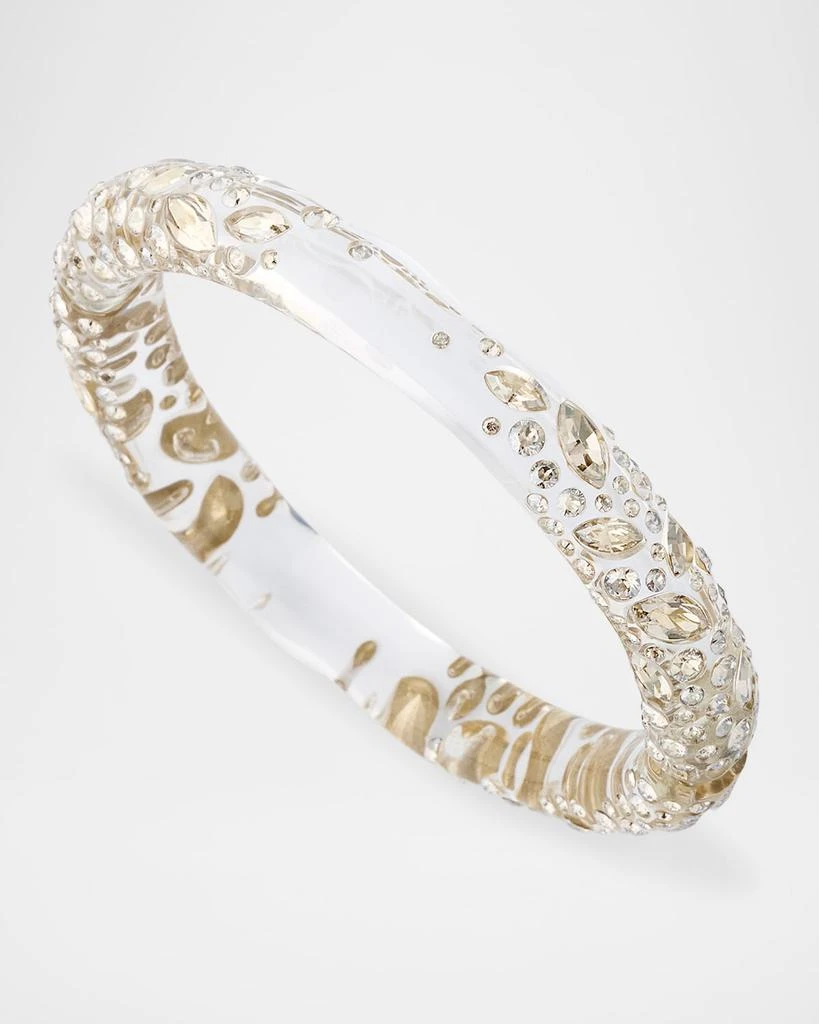 Alexis Bittar Confetti Crystal Lucite Skinny Hinge Bracelet 3