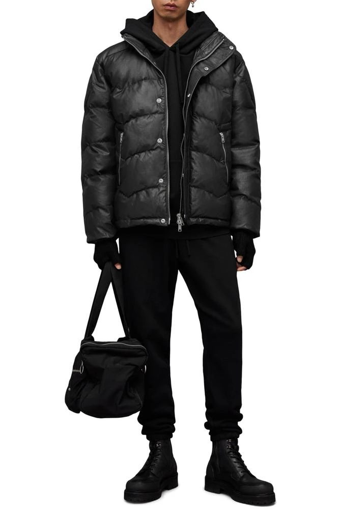 ALL SAINTS Altair Waxed Puffer Jacket with Stowaway Hood 7