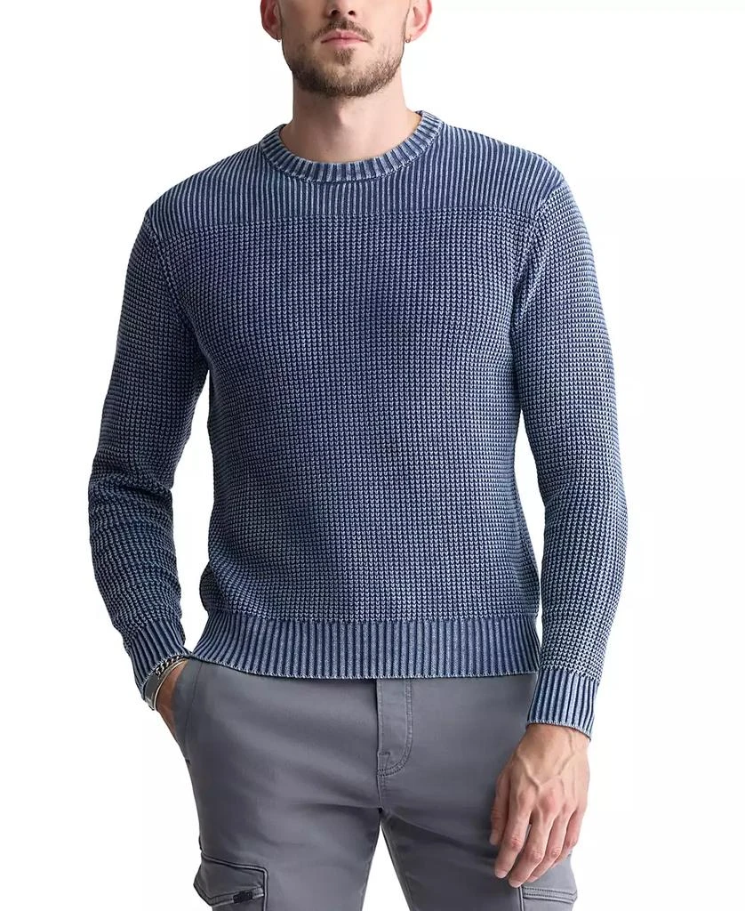 BUFFALO David Bitton Men's Washy Cotton Textured Knit Crewneck Sweater 1