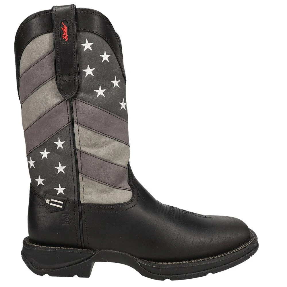 Durango Rebel Faded Flag Patriotic Square Toe Wellington Boots 1