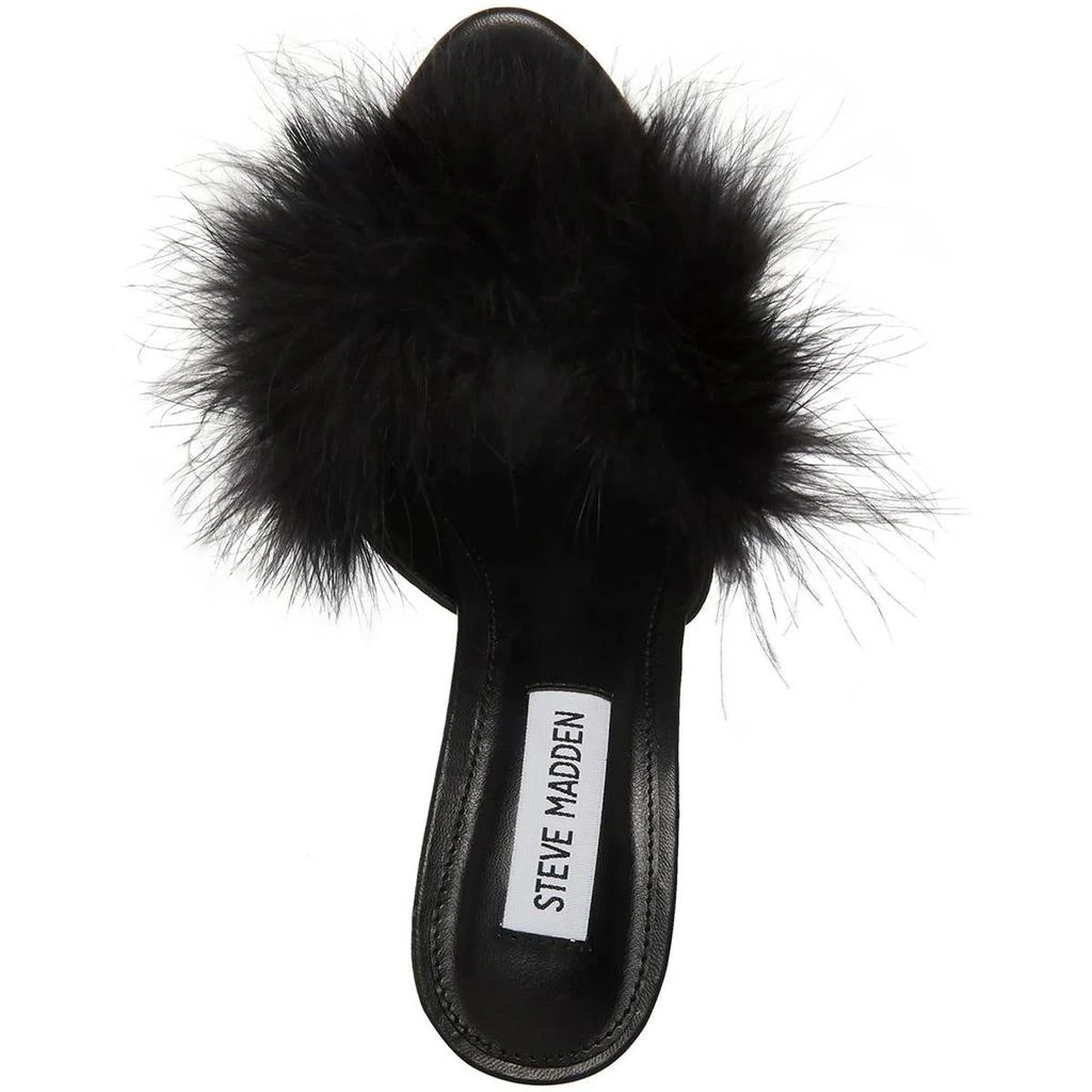 Steve Madden Spin Womens Feathers Slip On Heels 3