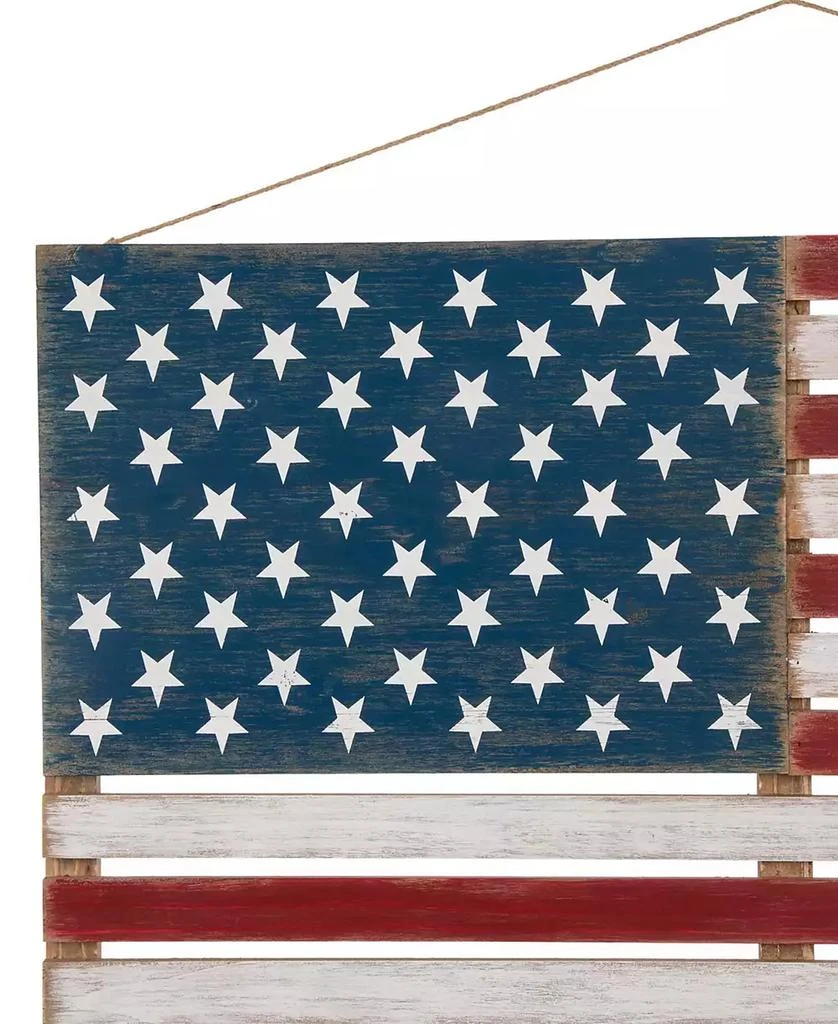 Glitzhome 41.93"L Wooden Patriotic National Flag Wall Decor 3