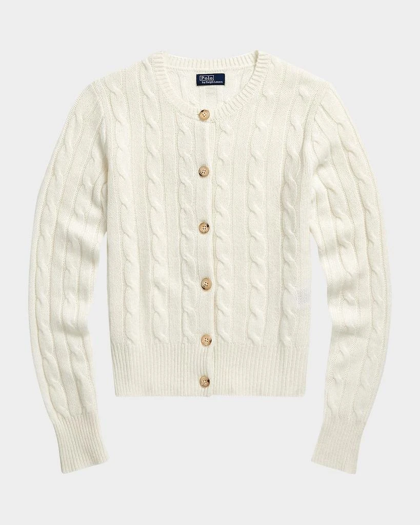 Ralph Lauren Cable-Knit Cashmere Crewneck Cardigan 1