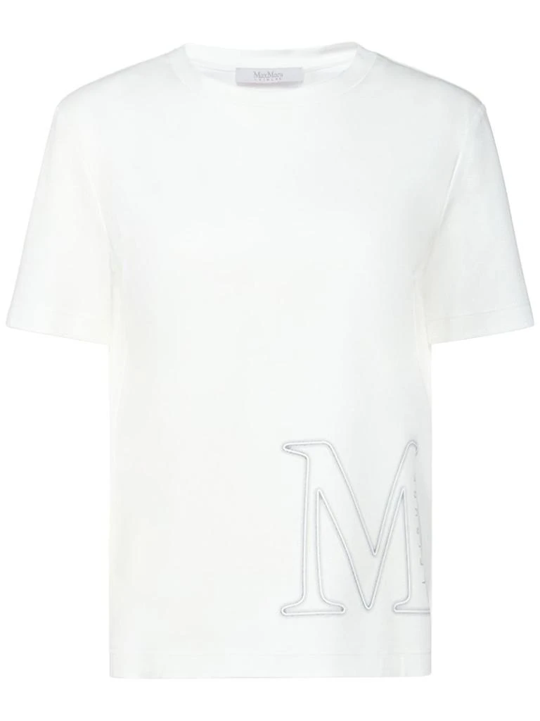 MAX MARA Monviso Logo Cotton & Modal T-shirt 1