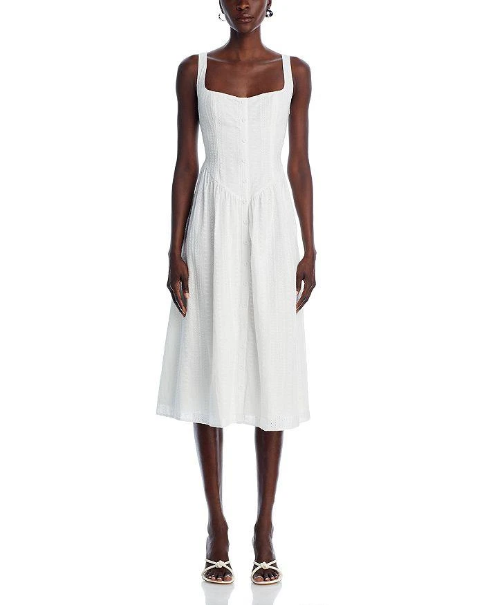 AQUA Eyelet Princess Midi Dress - Exclusive 6