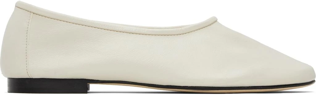 by FAR Gray Prudence Creased Leather Ballerina Flats 1