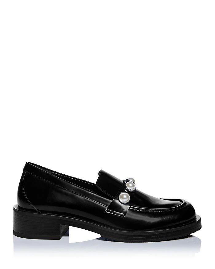 Stuart Weitzman Women's Portia Bold Slip On Embellished Loafer Flats 2