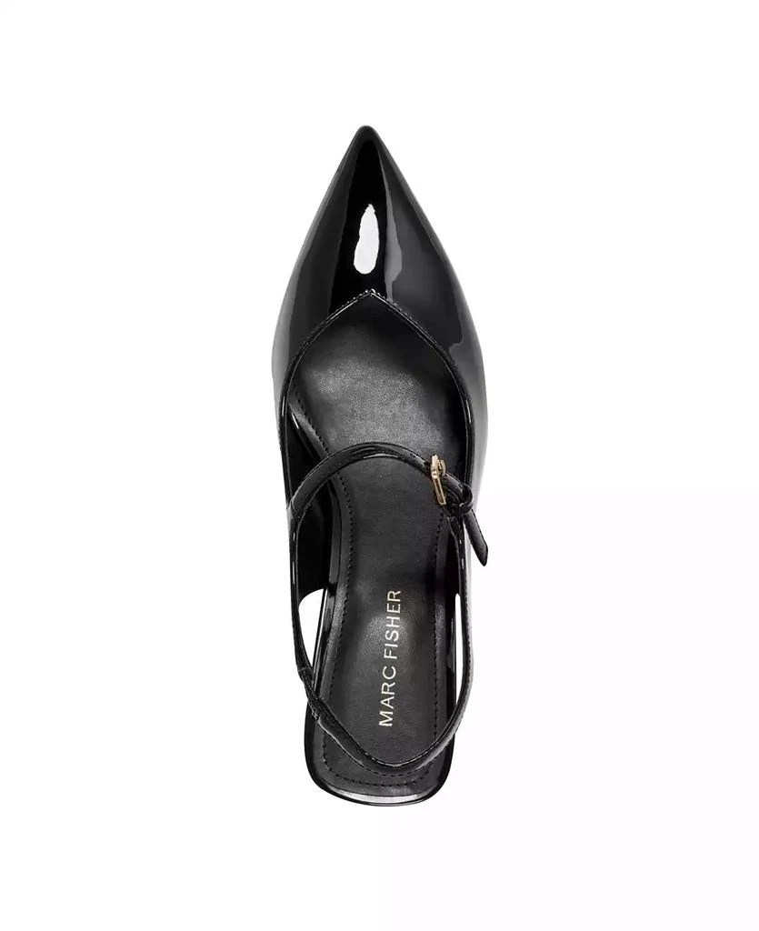 Marc Fisher Women's Luney Block Heel Pointy Toe Dress Slingback Pumps 4