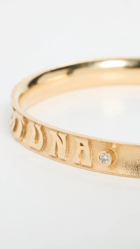 Marlo Laz 14k Slim Fortuna Cuff 2 Diamonds 3
