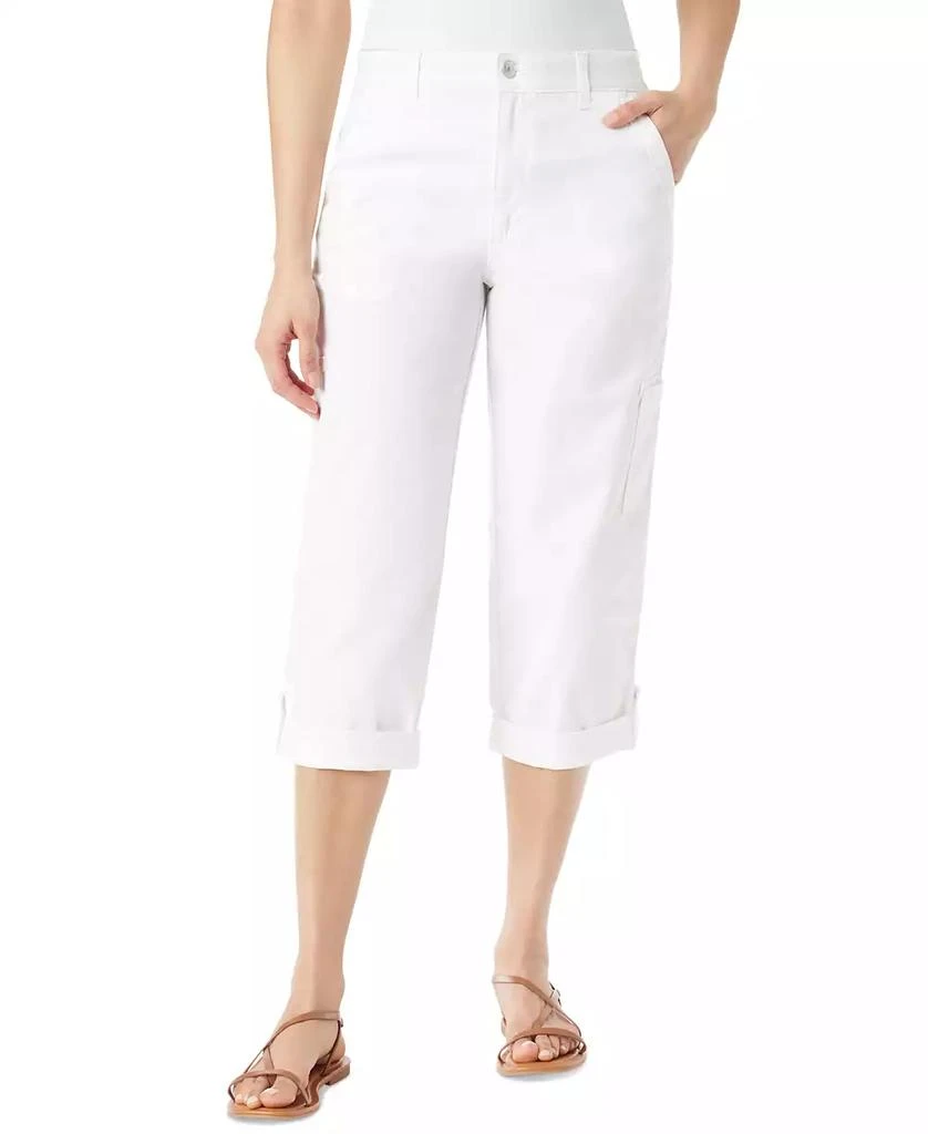 Gloria Vanderbilt Women's Adjustable-Hem Cargo Capri Pants 1