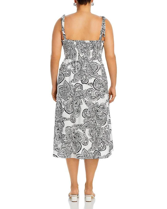 AQUA Smocked Tie Shoulder Midi Dress - Exclusive 8