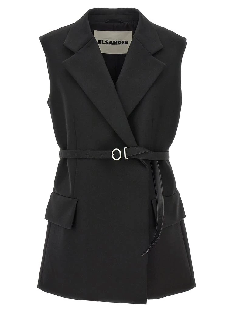 Jil Sander Women
s Belt Wool Vest
