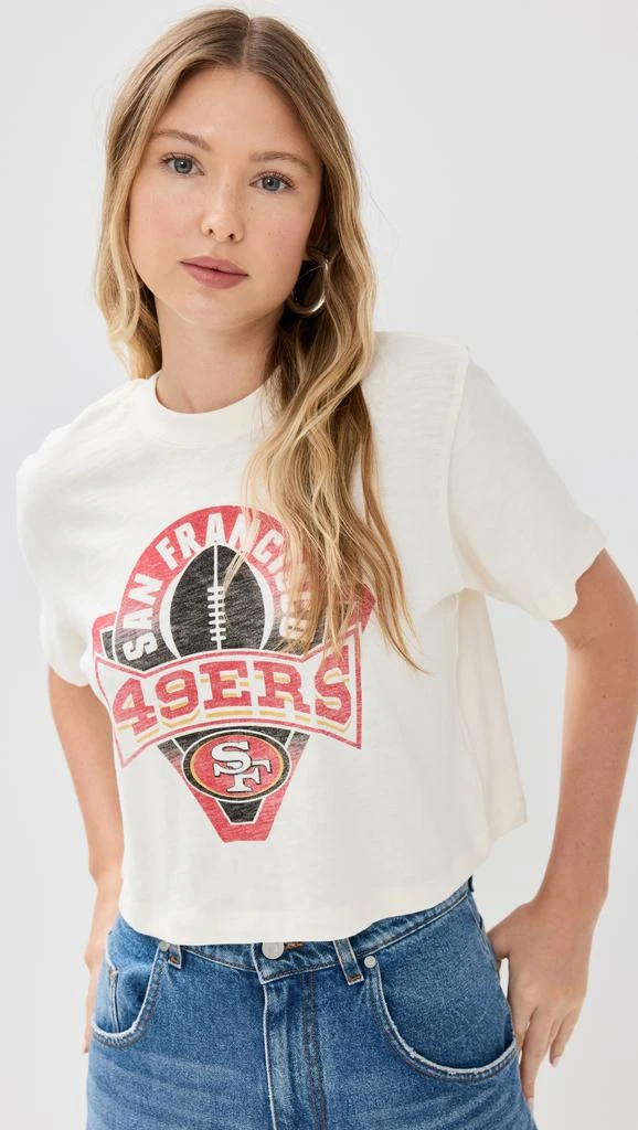 Junk Food 49ers Crew Neck Crop Tee 1