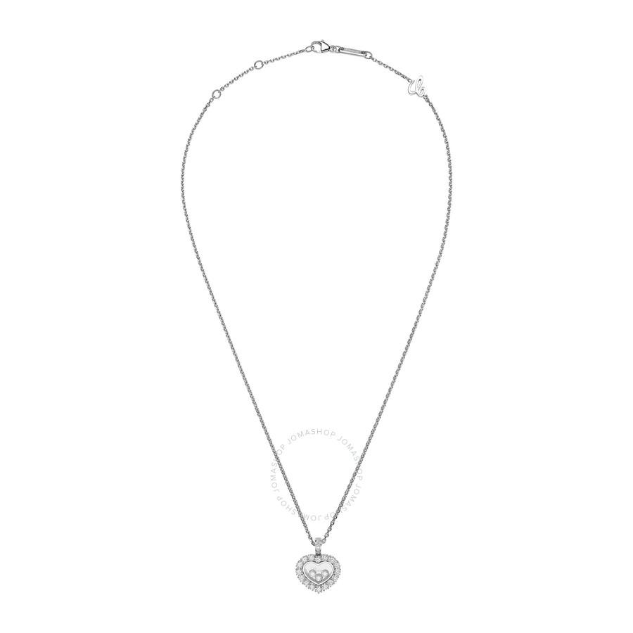 Chopard 18k White Gold Happy Diamonds Icons Joaillerie Diamond Necklace