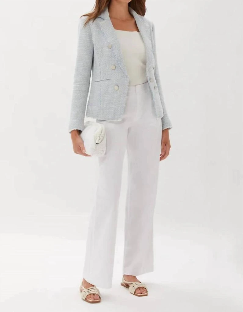 Ecru Ecru - Plaid Fitted Blazer 5