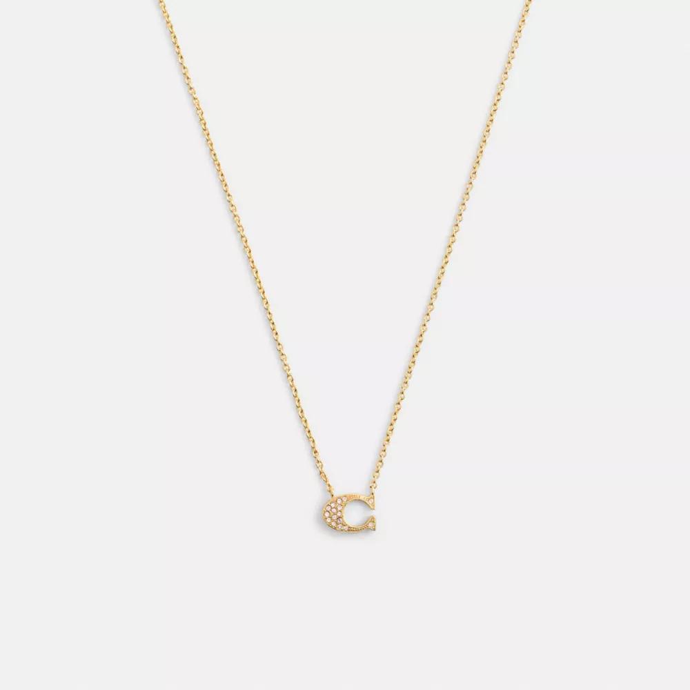 Coach Pave Signature Necklace