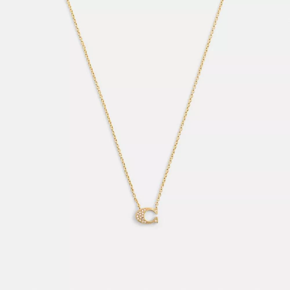 Coach Pave Signature Necklace 1