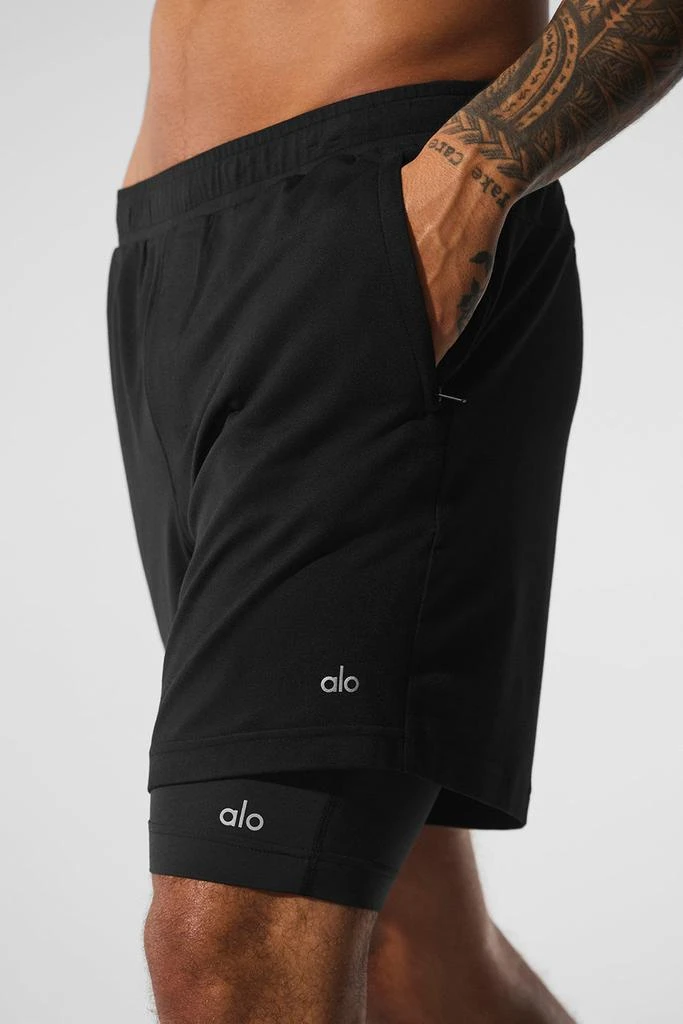 Alo Conquer React 2-In-1 Performance Short - Black/Black 3